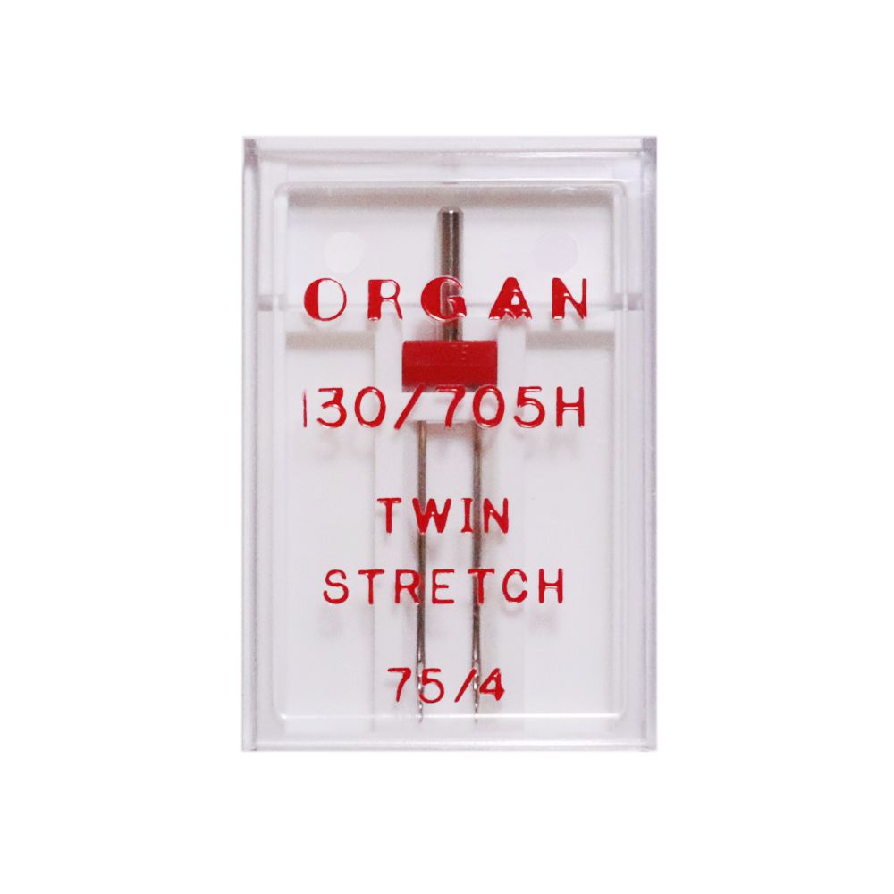 Иглы &quot;ORGAN&quot;  TWIN stretch № 75/4  (1 игла)