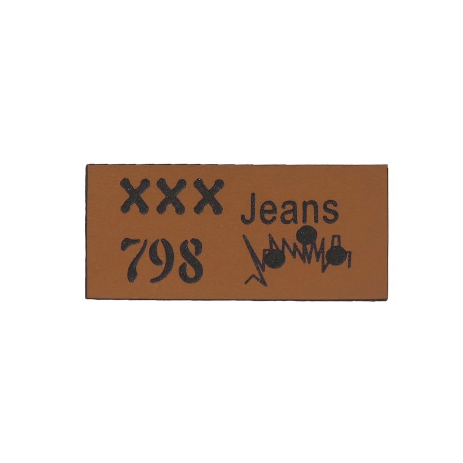 Лейбл пришивной арт.167 (уп 10шт) 45*25 мм &quot;XXX Jeans 798&quot;