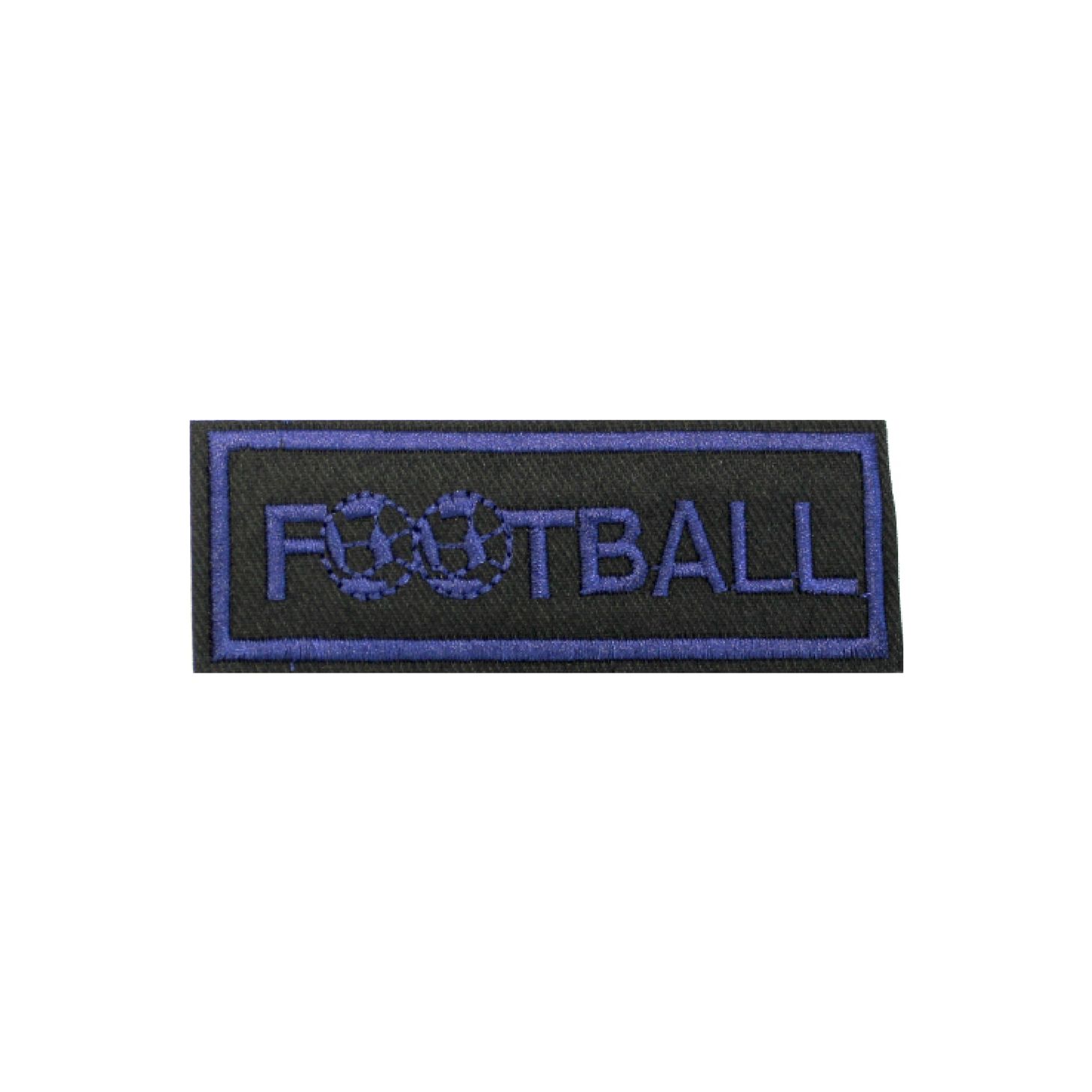 Лейбл (уп.10шт ) прямоугольный &quot;FOOTBALL&quot; 9,2х3,3 см черный/василек