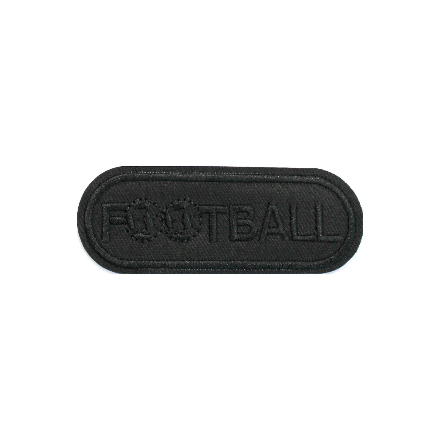 Лейбл (уп.10шт) овал &quot;FOOTBALL&quot; 9,2х3,3 см черный