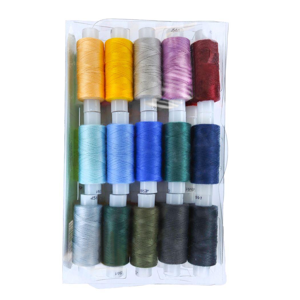 Нитки 45 ЛЛ 200 м ассорти (уп. 30 шт)  (В КОР. 50 НАБ.) (ПНК им. С.М. Кирова)