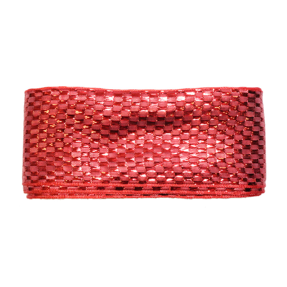 Парча "Радуга" шир.60 мм  арт. 3384 № 257 ДС красный (уп. 9 м)