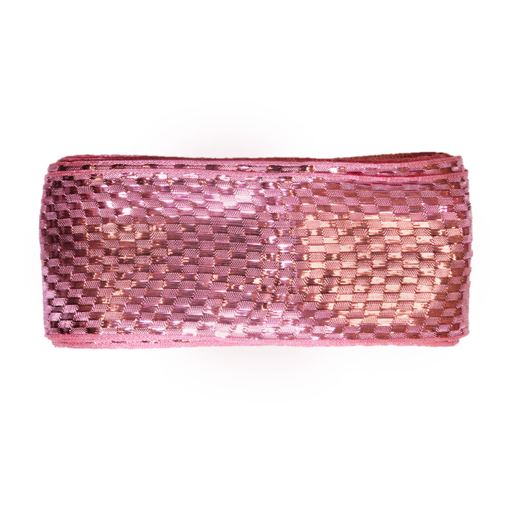 Парча "Радуга" шир.60 мм  арт. 3384 № 220 ДС розовый (уп. 9 м)