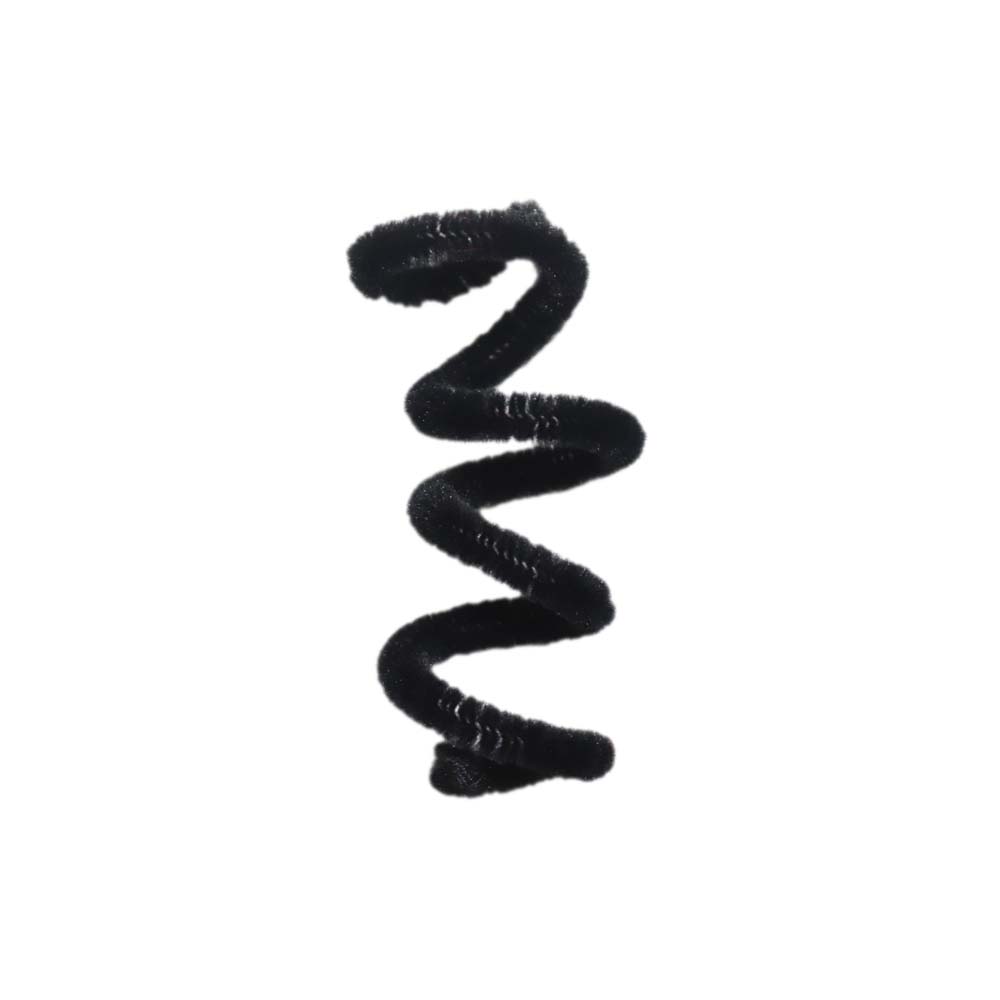 Проволока для плетения с ворсом (синель/шенил) 0,6х30 см (уп. 100 шт) арт. А 026 черный