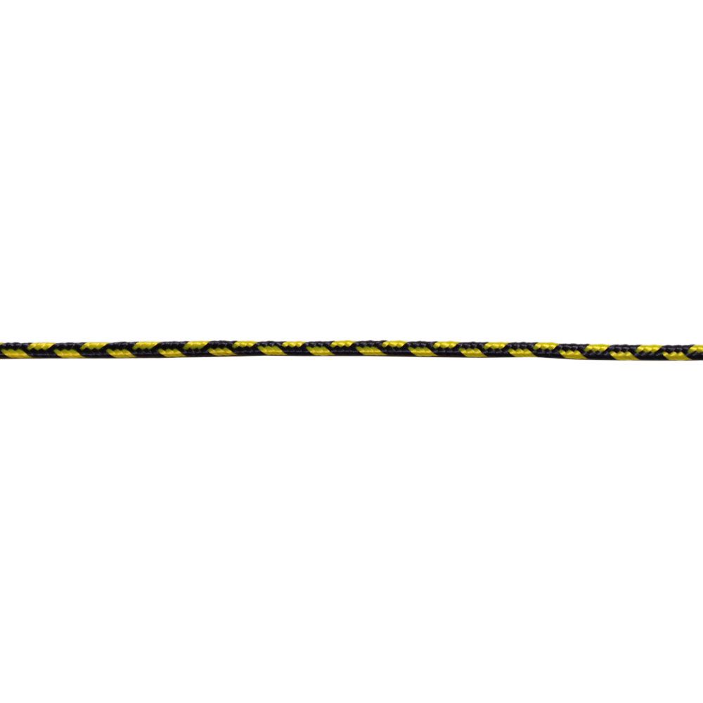 Шнур отделочный &quot;сутаж&quot; арт. 2473 двухцветный шир. 2 мм (уп. 20 м) черно-желтый