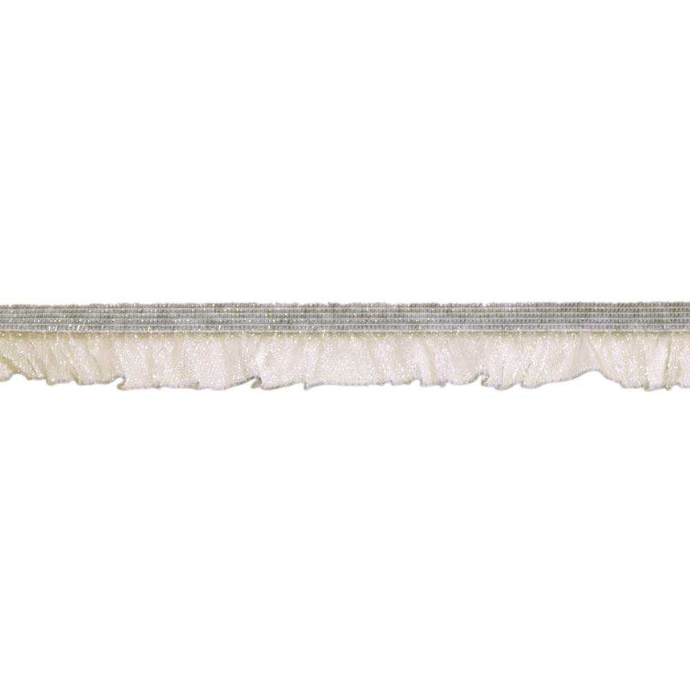 Рюш с резинкой ш. 15мм (уп. 50 м) серый