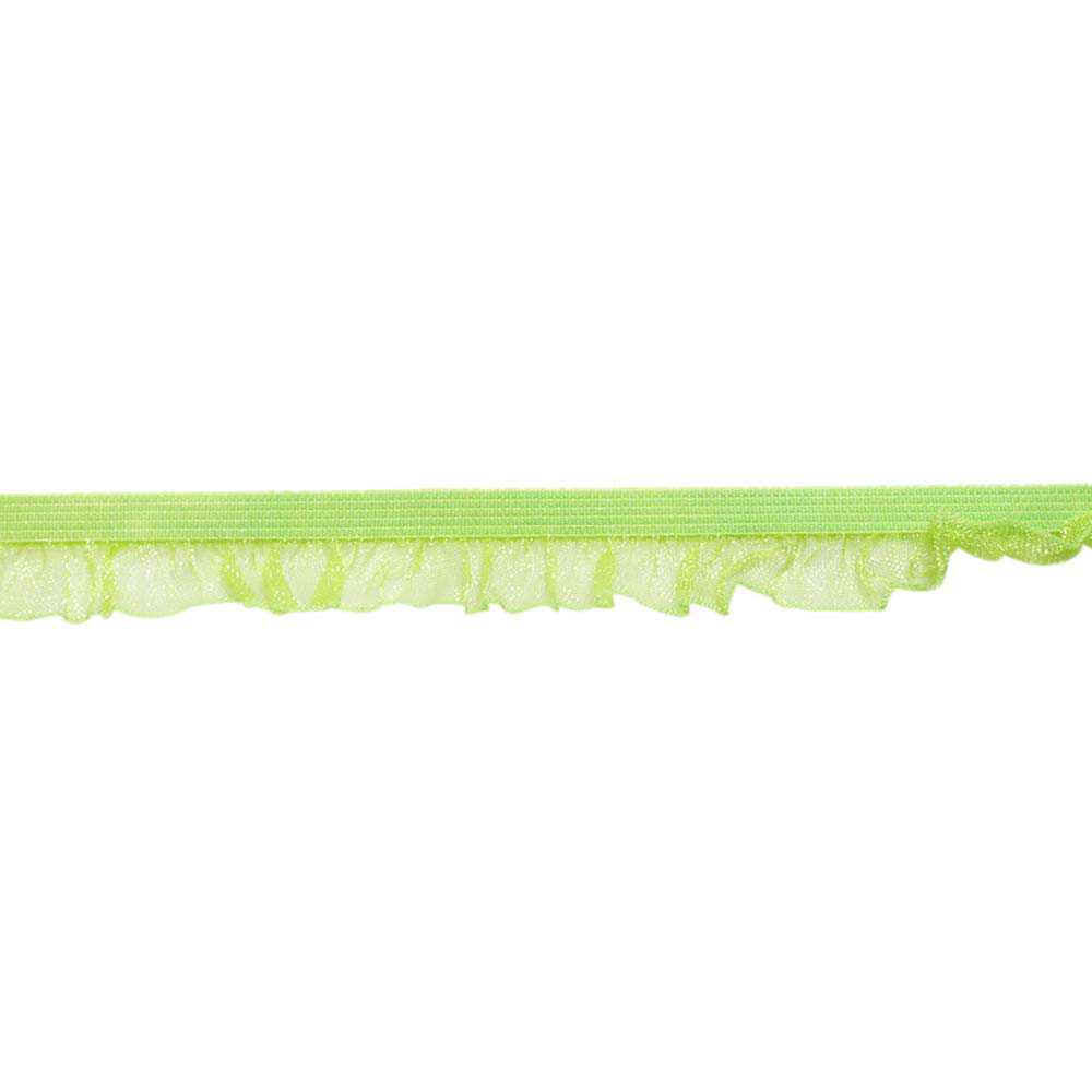 Рюш с резинкой ш. 15мм (уп. 100 м) салатовый