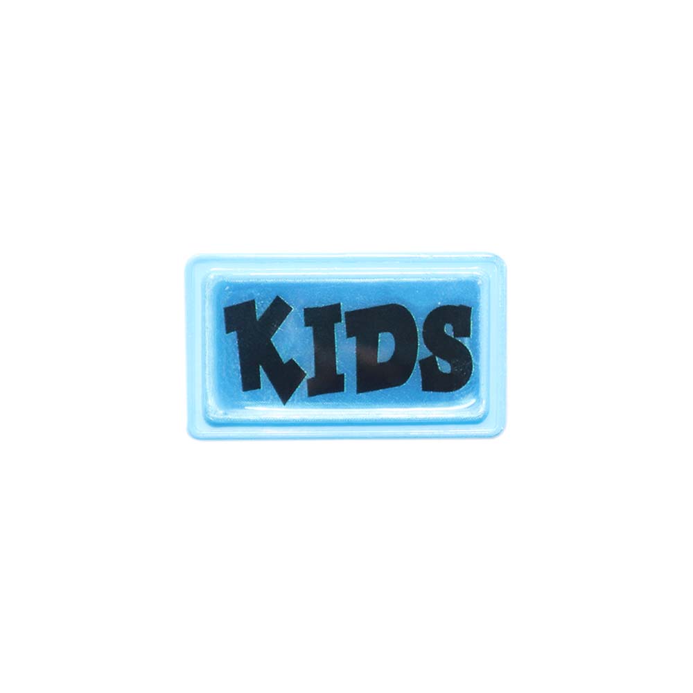 Светоотражающая нашивка-катафот &quot;Kids&quot; люминисц. голубой  38х23 (уп. 10 шт.)