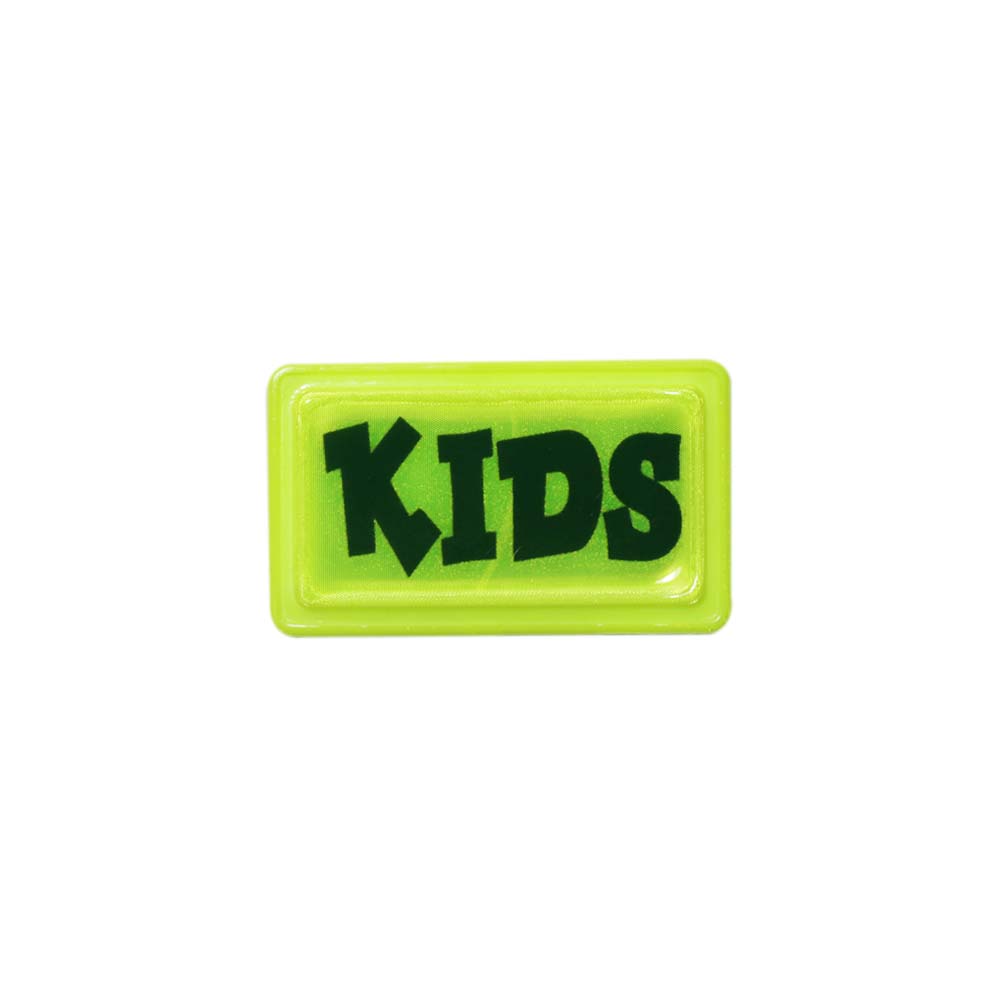 Светоотражающая нашивка-катафот &quot;Kids&quot; люминисц. желтый  38х23 (уп. 10 шт.)