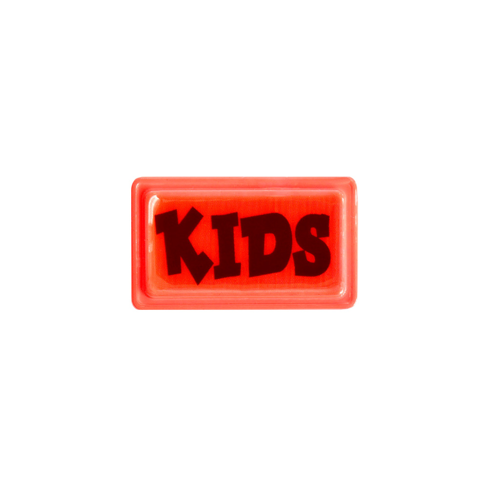 Светоотражающая нашивка-катафот &quot;Kids&quot; люминисц. оранжевый  38х23 (уп. 10 шт.)