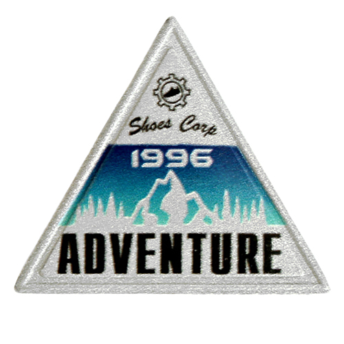 Светоотражающая нашивка треугольная 35 х 35 мм №2 &quot;Adventure 1996&quot; (уп. 10 шт.)