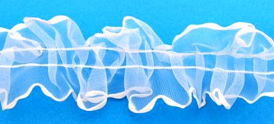 Рюш *  шир. 17 мм (уп. 35 м) белый ЦВЕТ согласовывать с клиентом!!!