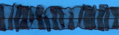 Рюш *  шир. 17 мм (уп. 35 м) черный