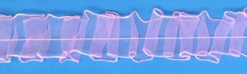 Рюш *  шир. 17 мм (уп. 35 м) розовый