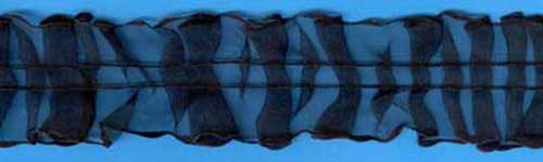 Рюш *  шир. 35 мм (уп. 35 м) черный