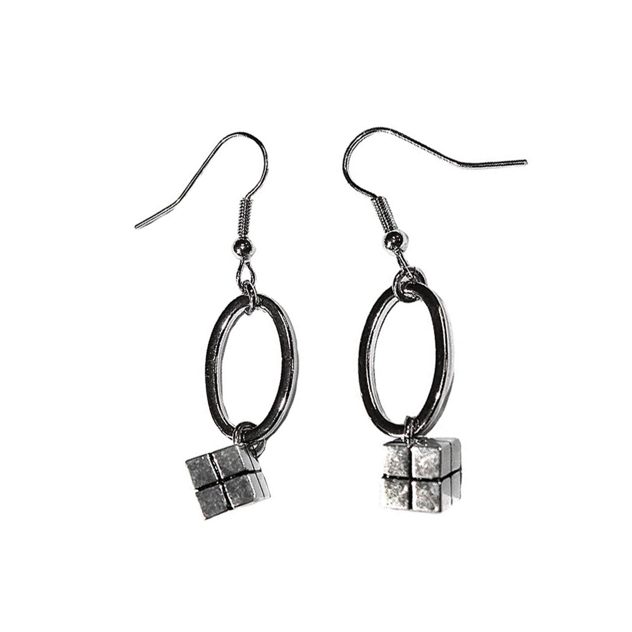 Серьги № 879 &quot;кубик Рубика&quot; дл. 5,5 см (уп. - 1 пара)