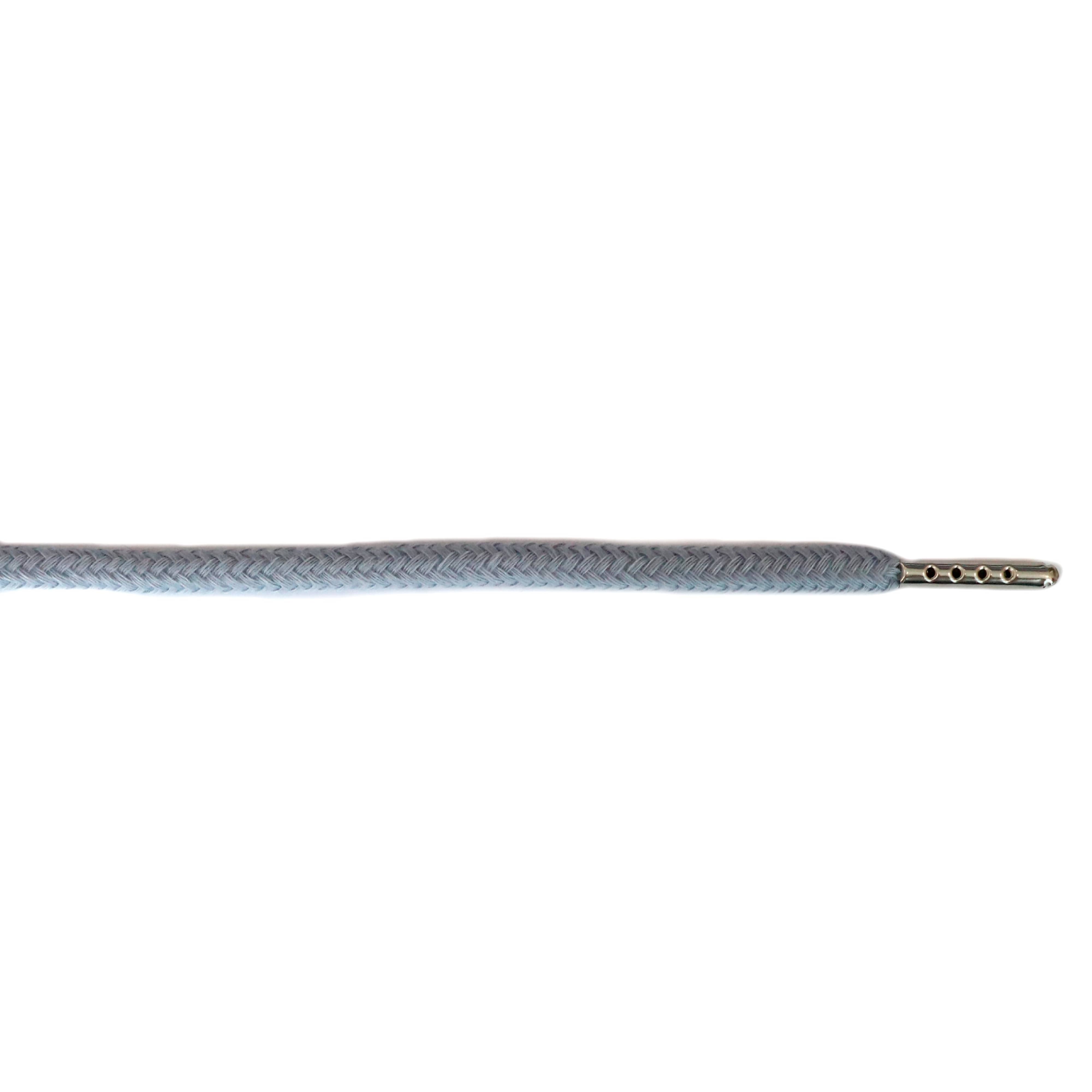 Шнурки дл.133 см №379 ДС серо-голубой диам.5 мм с мет.наконечником 2 см  (уп.10шт)  (065)