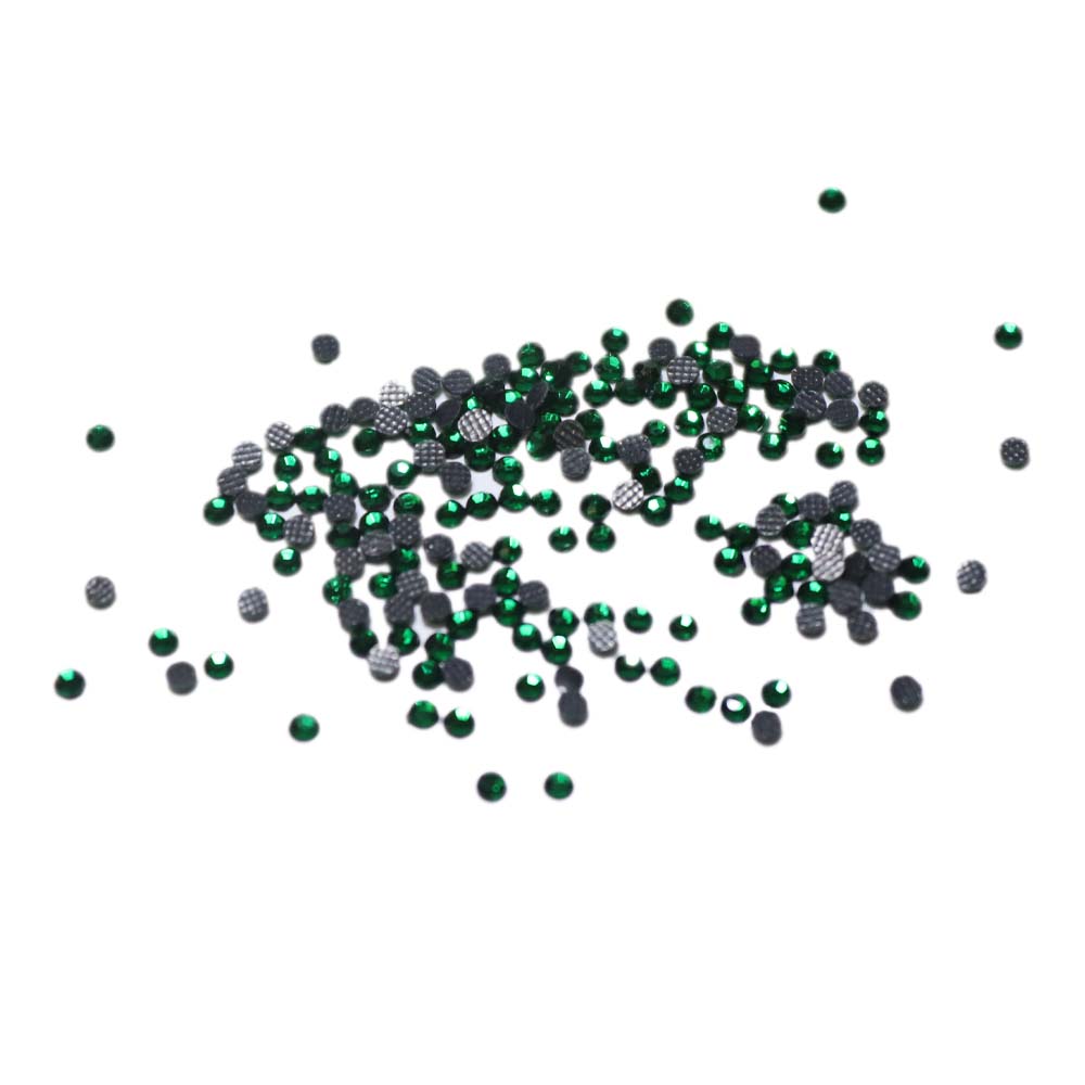 Стразы клеевые стекло SS 6 - SК 14 Emerald (зеленый) диам. 2 мм (уп. 1000 штук)