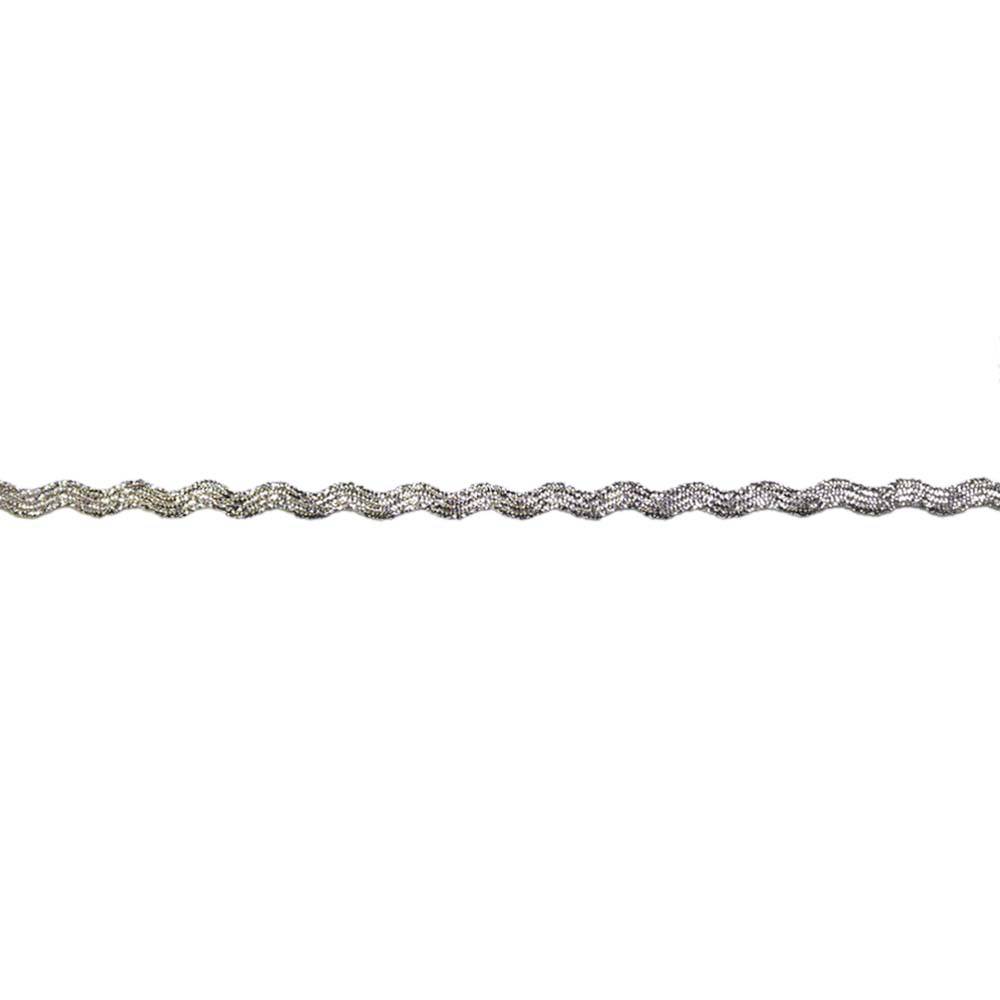 Тесьма Вьюнчик* (уп. 50 м) шир. 3 мм серебро