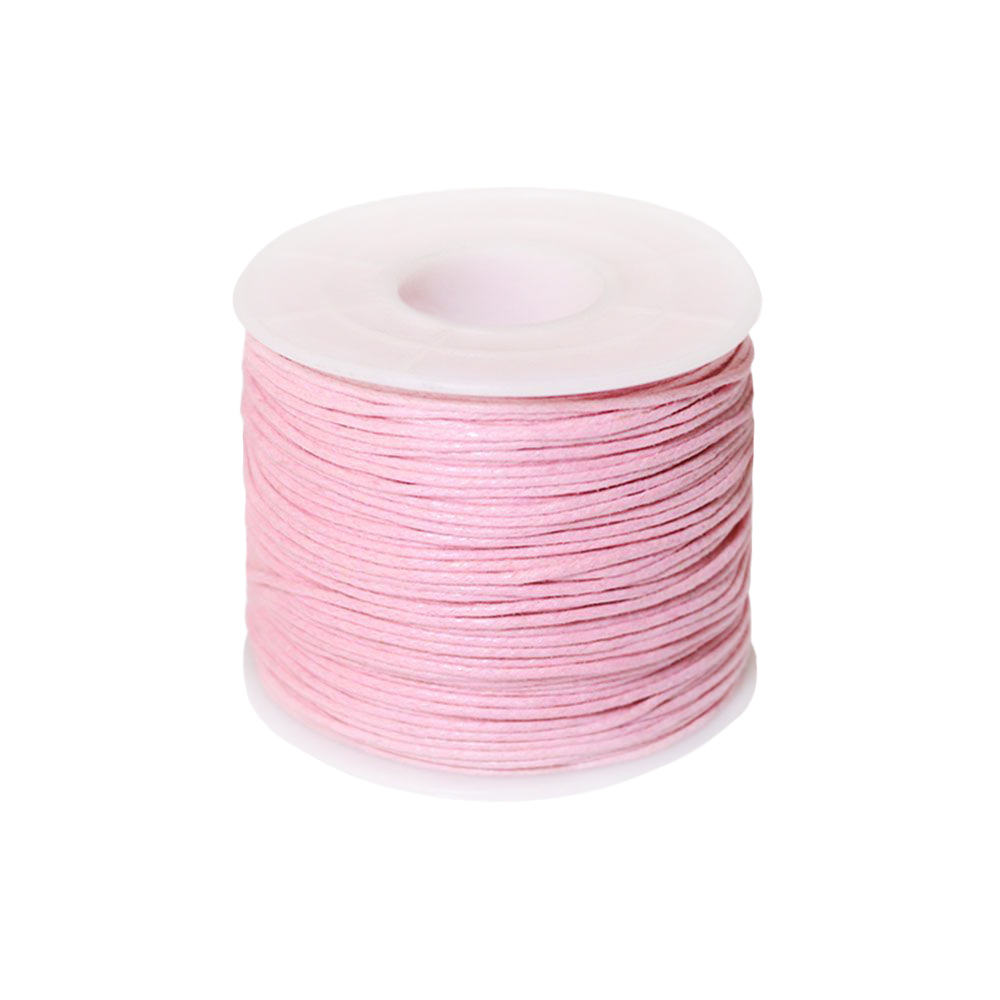 Шнур вощеный (для бижутерии) шамбала (уп. 100 ярд.) шир. 1 мм (140) розовый