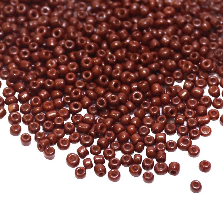 Бисер 12/0 (уп. 450 гр.) № 46 коричневый непрозрачный