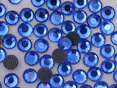 Стразы клеевые стекло SS 10 - SЕ 08 синий  диам. 3 мм (уп. 1000 штук)