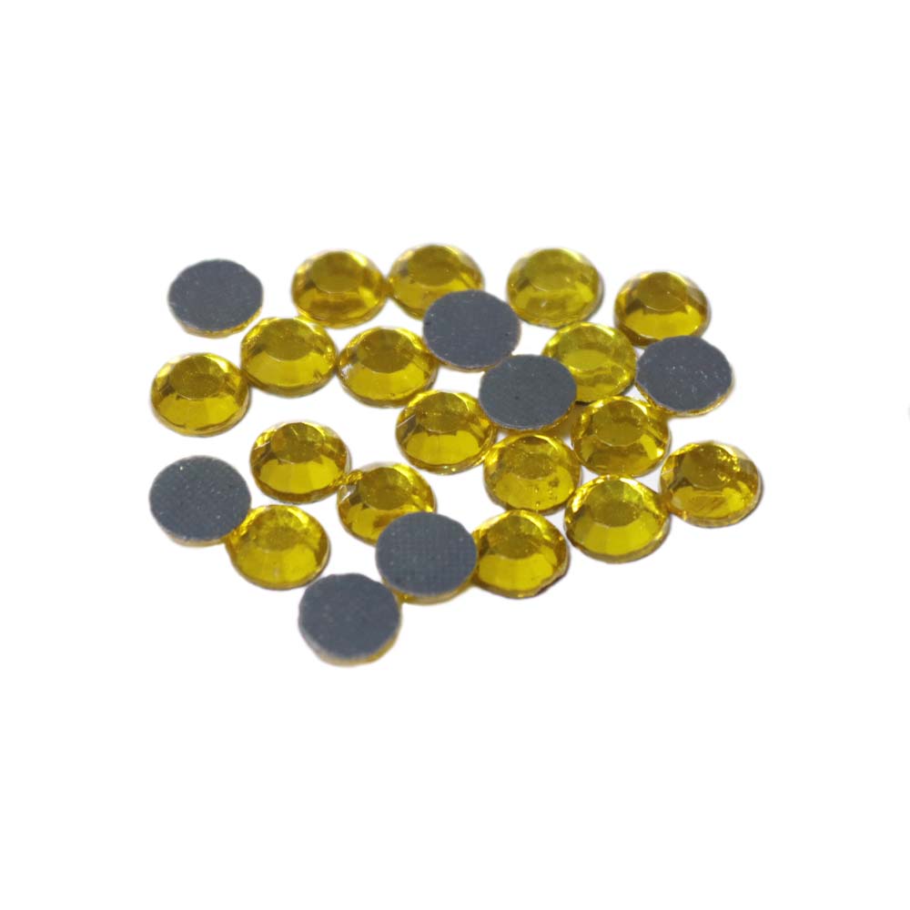 Стразы клеевые стекло* (grade A) SS 30 (уп. 72 шт.) д. 6 мм №9014 Citrine - цитрин/лимонный