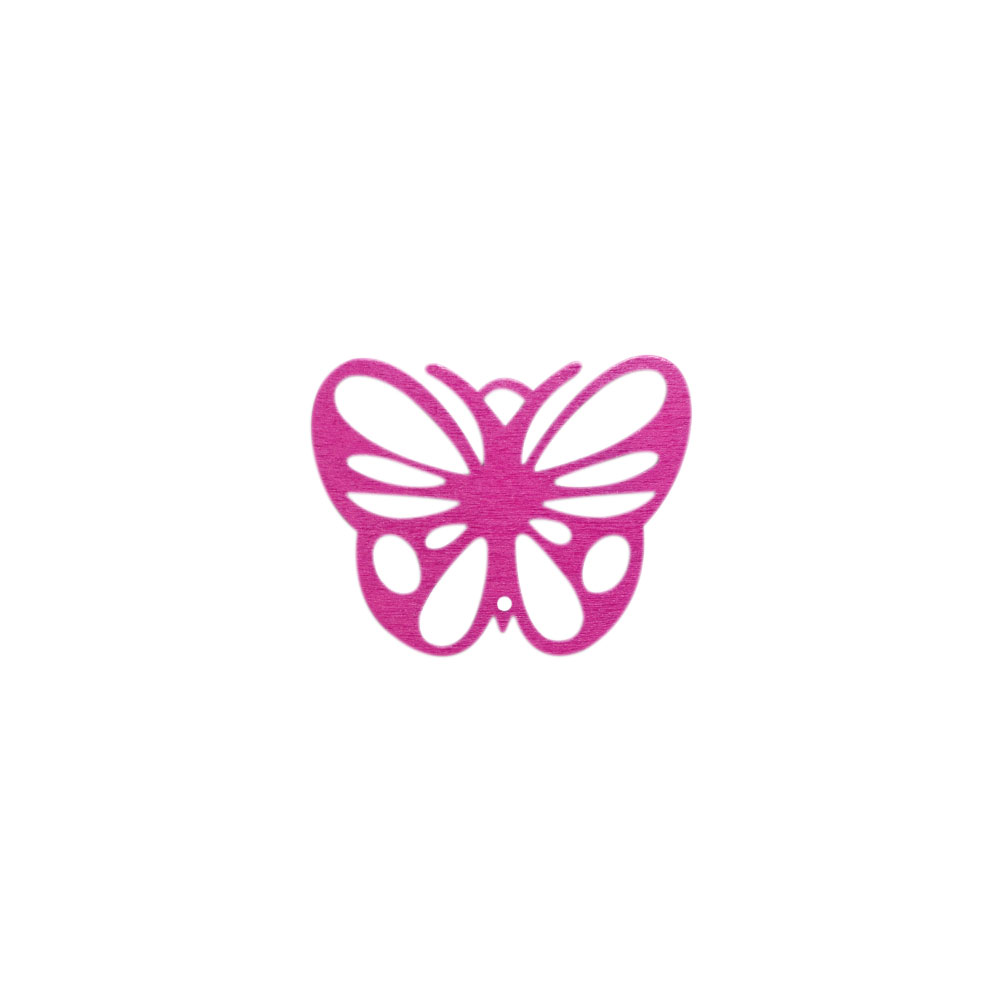 деревянные фигурки (уп. 100 шт) 47х39мм &quot;Бабочка&quot; розовая