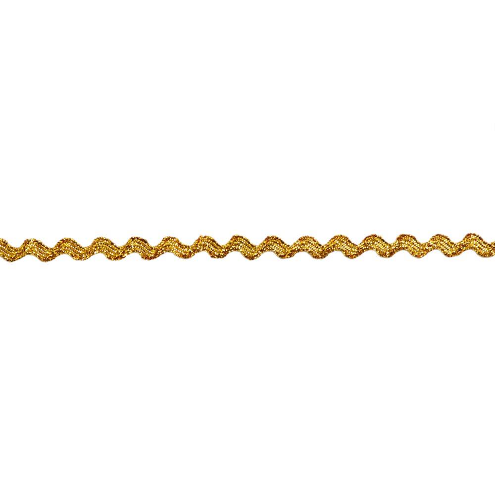 Тесьма Вьюнчик* (уп. 50 м) шир. 3 мм золото