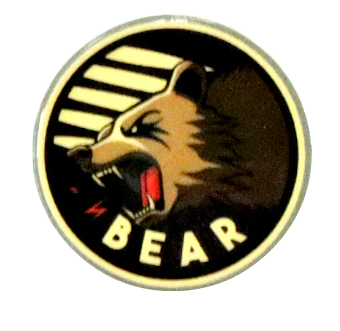 Светоотражающая нашивка-катафот &quot;BEAR&quot; диам. 40 мм (уп. 10 шт.)