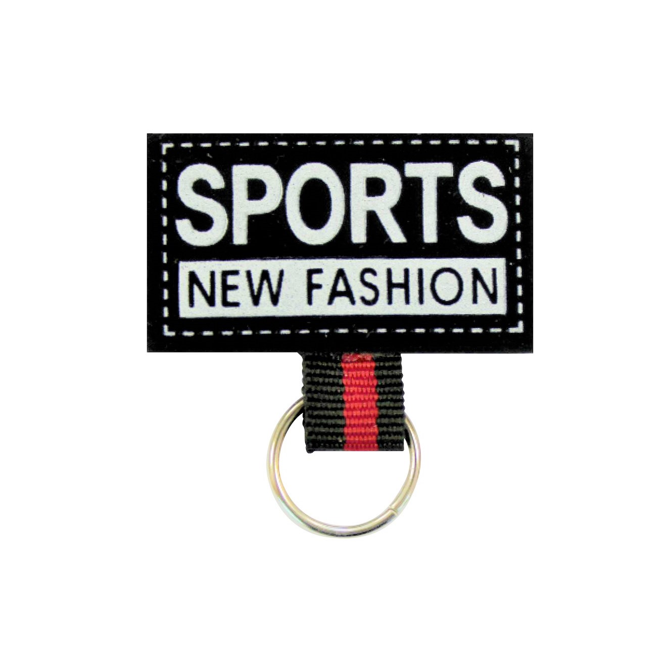 Лейбл пришивной арт. 10 (уп.10шт) 40*22 мм с декор. петелькой SPORTS NEW FAISHION черный